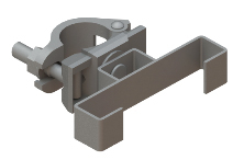 Halterung für Rot-Weiss-Latte mit Schraubkupplung drehbar Tobler GmbH Neuwied